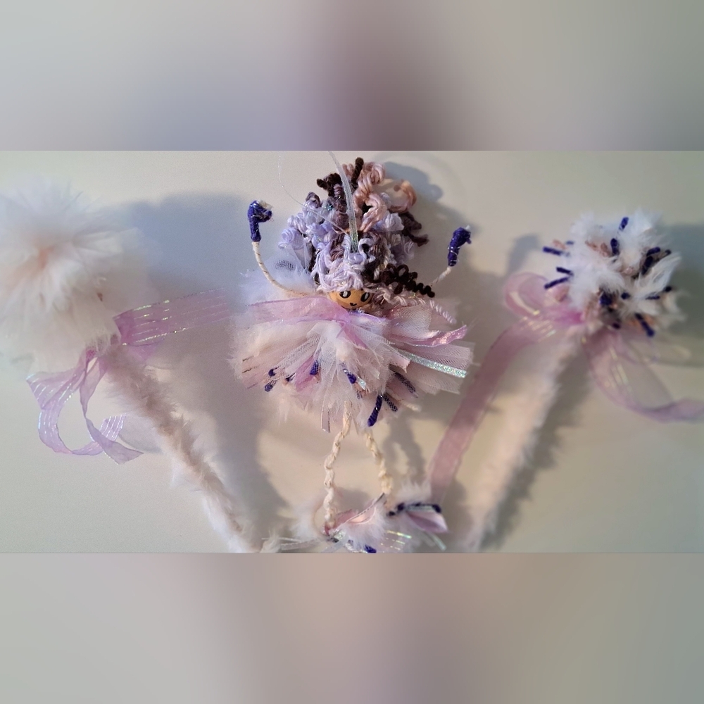 *(3-Piece Set♡ Cute Italian Bambolina Pom-Pom Doll+2 matching pom pom wands)*